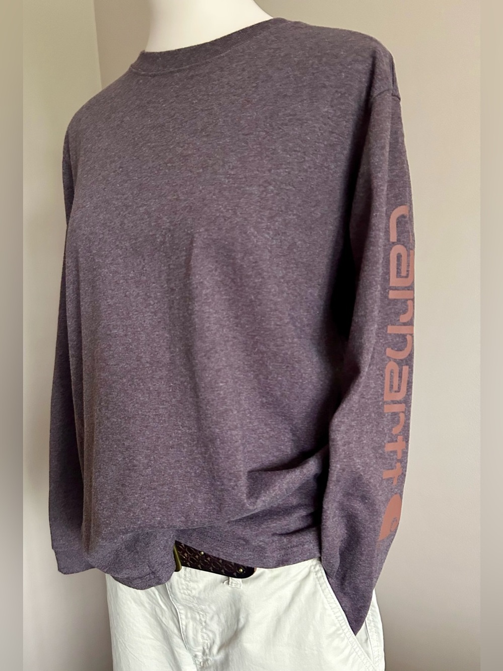 Carhartt Long-Sleeved T-Shirt in Mauve Heather